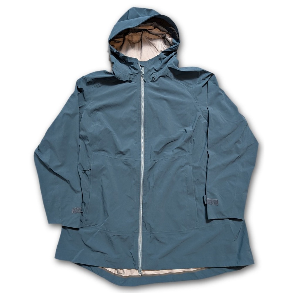 Duluth Trading Co. Womens 2XL Jacket Teal Waterproof Rain Shell Hood Regular
